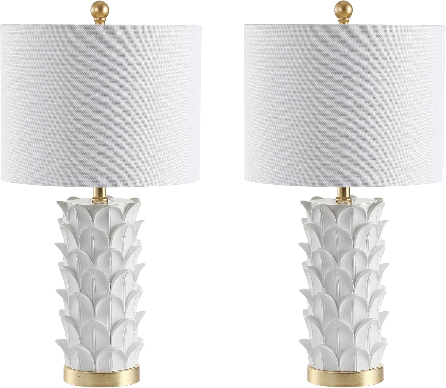 SAFAVIEH Lighting Collection – Juego de 2 lámparas de mesa para dormitorio, sala de estar, oficina en casa, escritorio, mesita de noche, 25 pulgadas