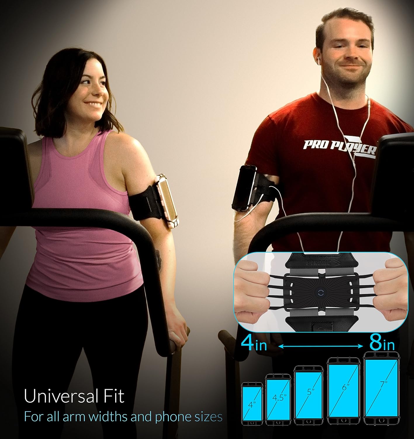 E Tronic Edge Brazalete giratorio para correr o caminar – Bandas universales para iPhone 12 Pro Max 11 X XR y Android Samsung Galaxy S9 S8 y Google