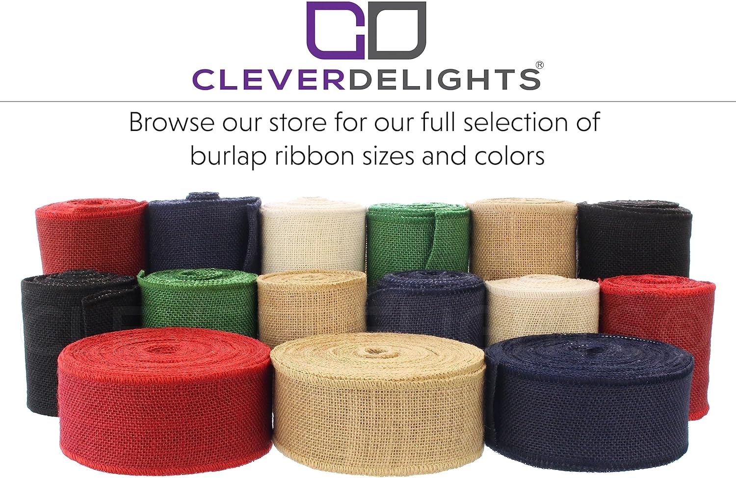 CleverDelights Cinta de arpillera negra de 4 pulgadas, bordes con alambre, 10 yardas, tela de arpillera de yute