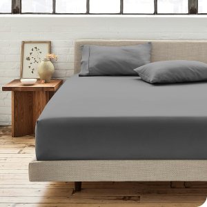 Bare Home Sábana bajera ajustable de 100 % algodón orgánico, tejido de percal vigorizante, ligera y transpirable, sábana bajera de bolsillo profundo Bare Home Sábana bajera ajustable de 100 % algodón orgánico, tejido de percal vigorizante, ligera y transpirable, sábana bajera de bolsillo profundo