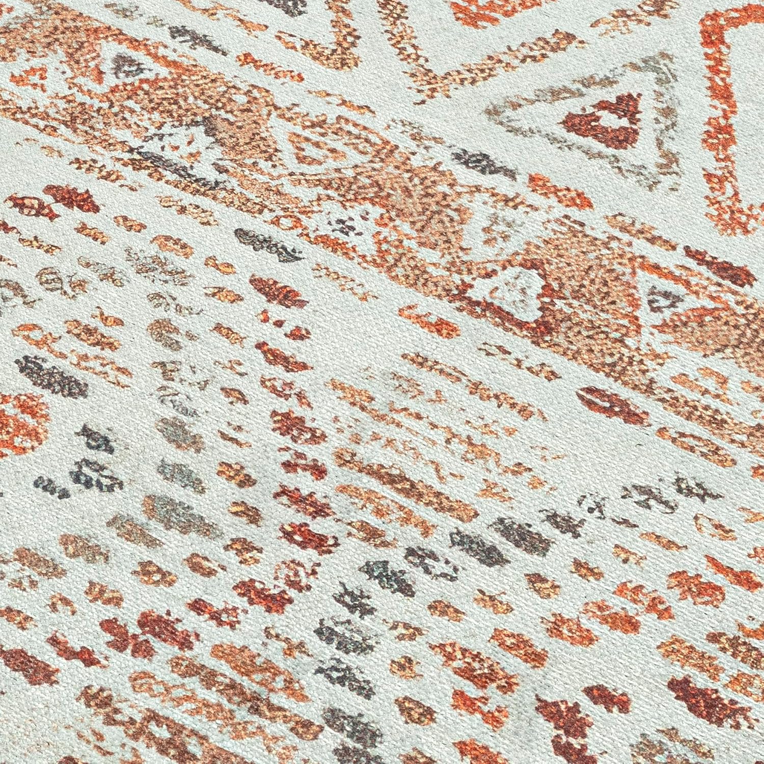 Adiva Rugs Alfombra de área lavable a máquina de 2 x 3 pies con parte trasera antideslizante para sala de estar, dormitorio, baño, cocina, alfombra