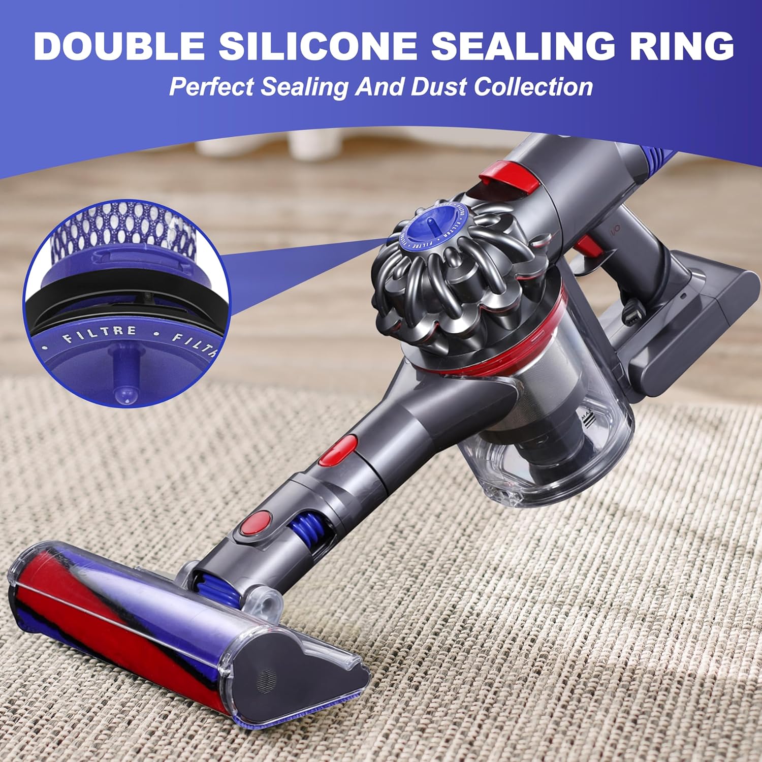 Paquete de 3 prefiltros compatibles con aspiradoras inalámbricas Dyson V6, V7, V8, DC58, DC59, DC61, DC62 Absolute Animal  Sustituye la pieza #