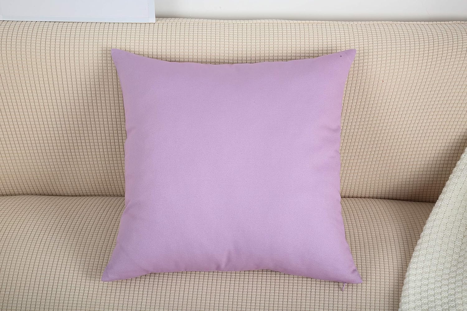 TangDepot – Funda de almohada hecha a mano 100% lona de algodón, Algodón, Lavanda púrpura claro