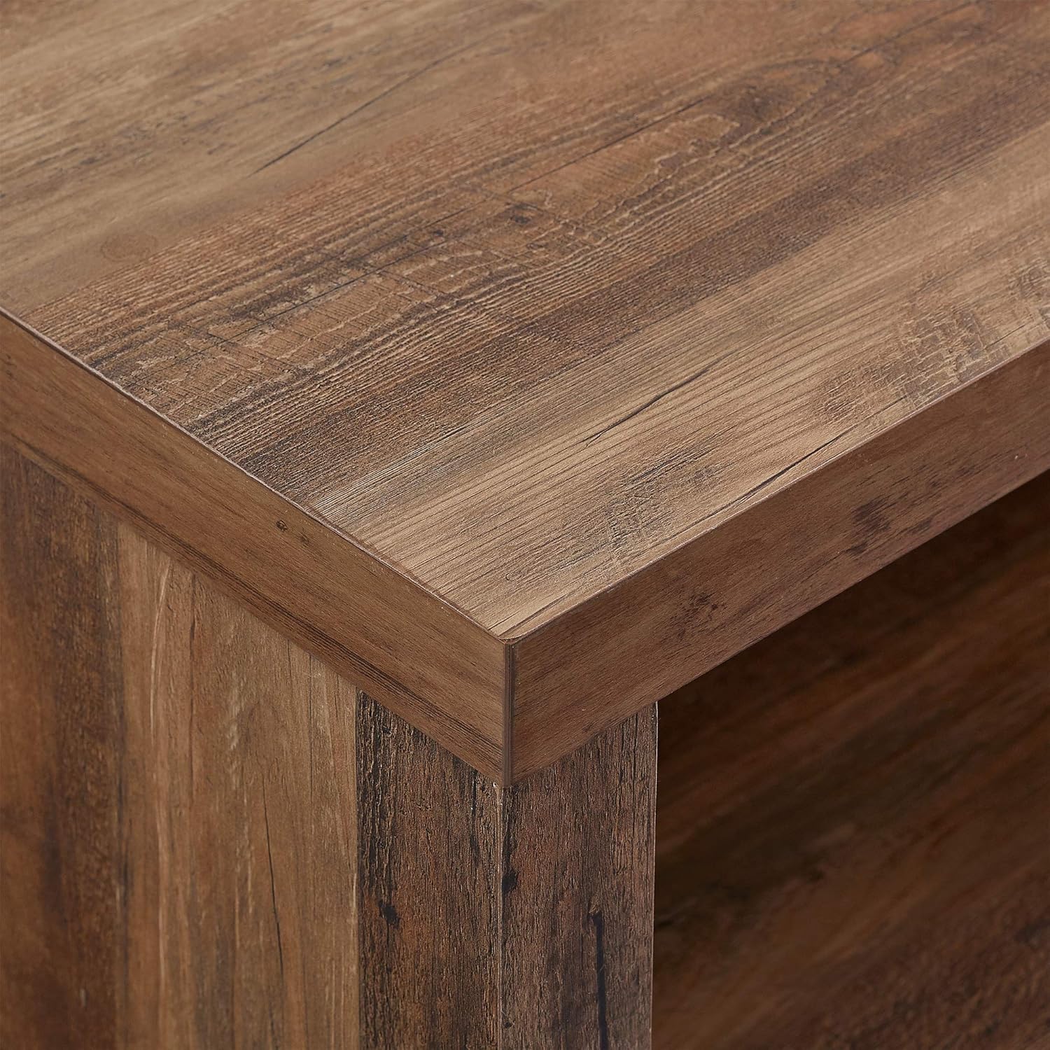 Walker Edison Moderno soporte de TV de madera y vidrio con 2 puertas de gabinete para televisores de pantalla plana de hasta 65 pulgadas, consola