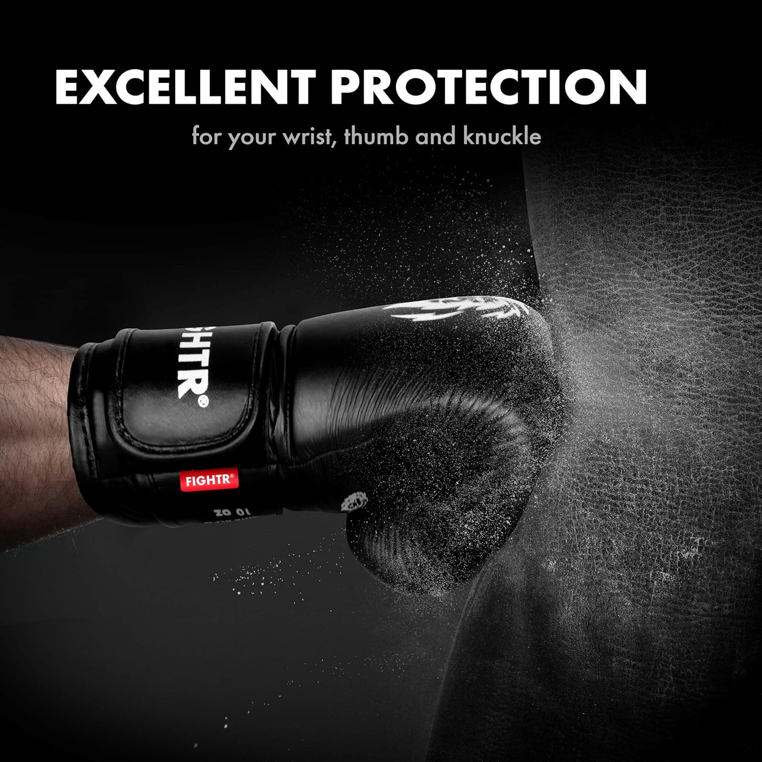 FIGHTR Guantes de boxeo profesionales hechos de cuero genuino  hombres y mujeres  para boxeo, artes marciales mixtas, artes marciales 10, 12, 14, 16