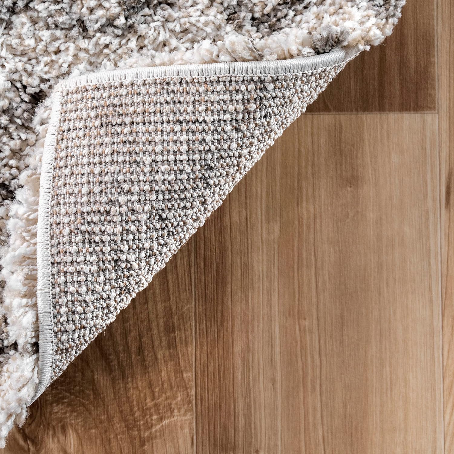 nuLOOM Cuellar Chevron Shag – Alfombra de área (5 x 8 pulgadas), color marfil