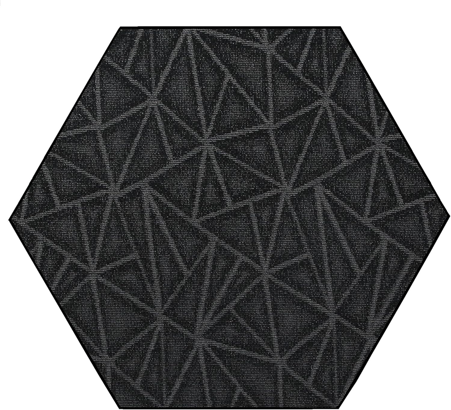 Furnish my Place Alfombra moderna para interiores y exteriores, color negro, alfombra moderna para cuarto de bebé, alfombra comercial para sala de