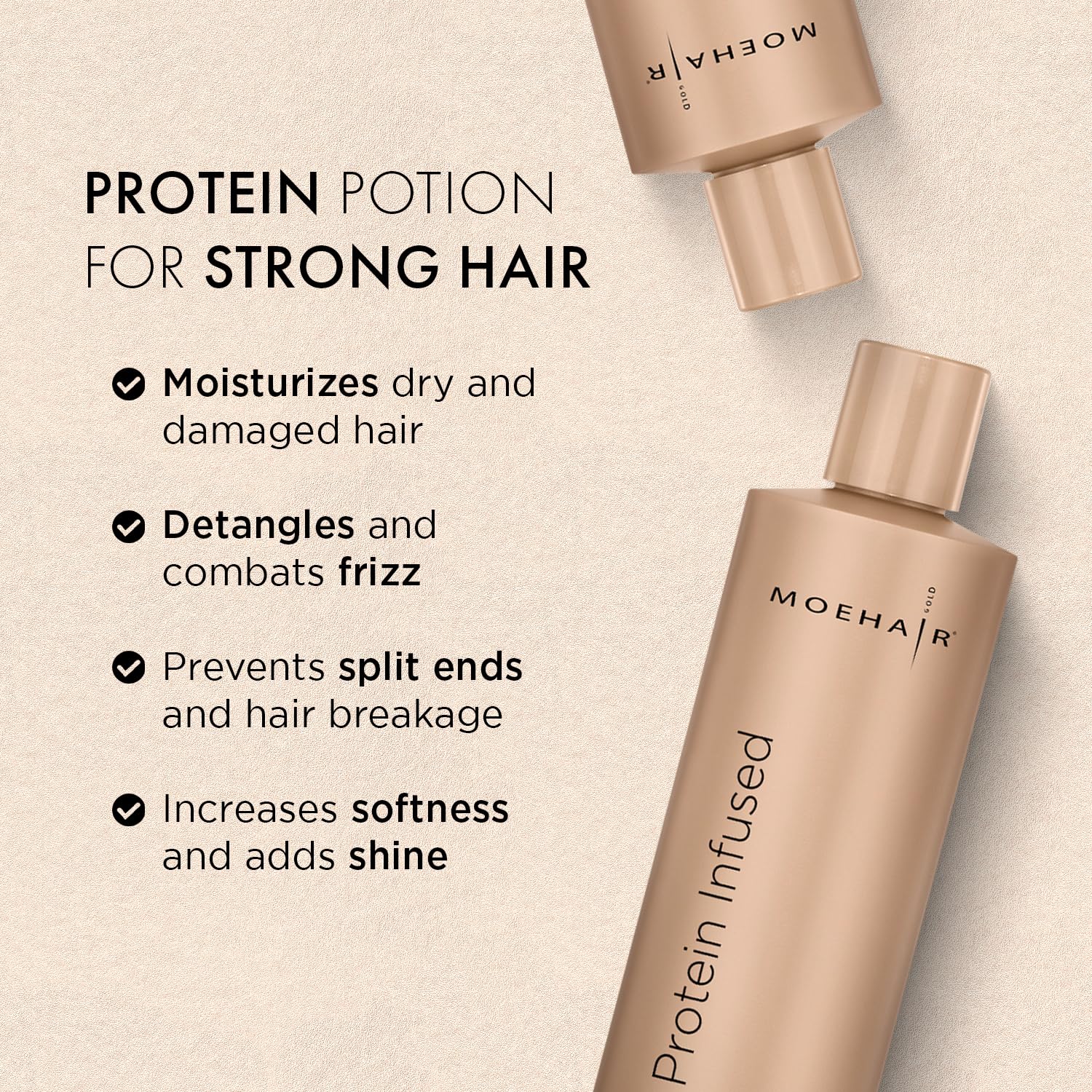 MOEHAIR Acondicionador con infusión de proteínas  Tratamiento capilar proteico  Repara el cabello dañado  Hidrata el cabello  Controla el