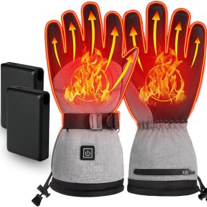 ALLJOY Guantes térmicos para hombres y mujeres, baterías recargables de 5000 mAh, 3 niveles de calefacción, guantes eléctricos para pantalla táctil, ALLJOY Guantes térmicos para hombres y mujeres, baterías recargables de 5000 mAh, 3 niveles de calefacción, guantes eléctricos para pantalla táctil,