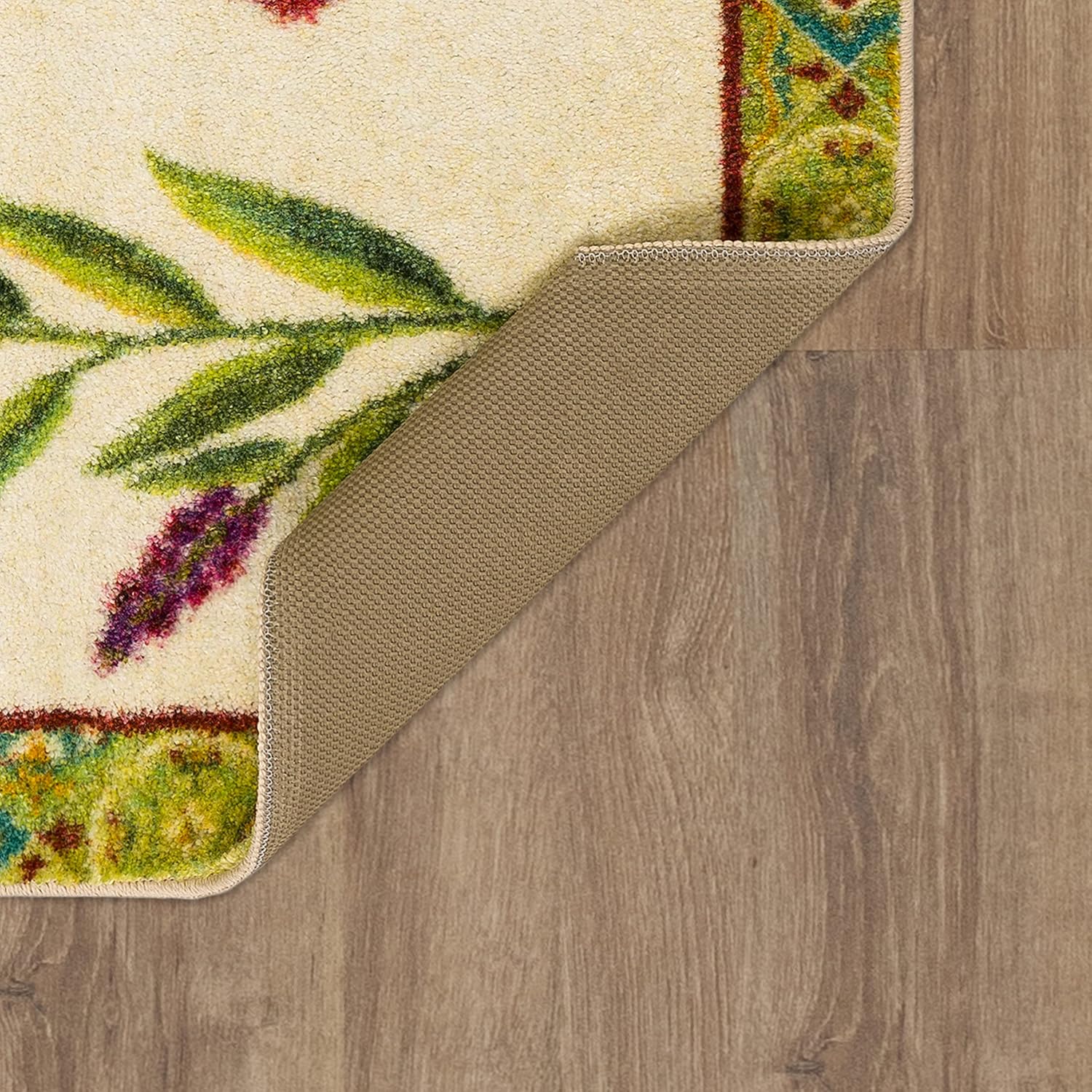 Mohawk Home Tapete de cocina lavable a máquina, beige jardín de hierbas (2′ x 3’4″)