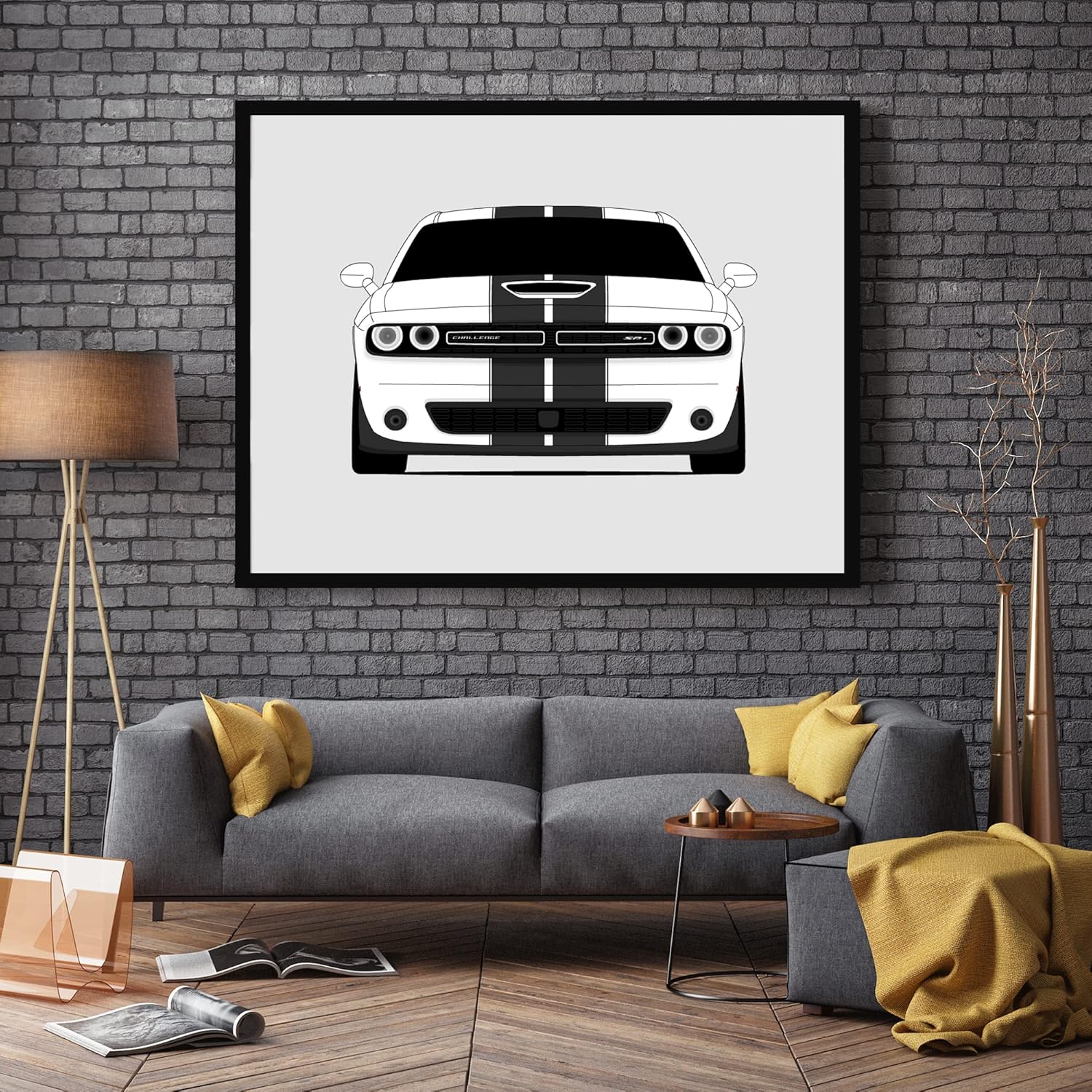 Dodge Challenger SRT 392 (2015-2018) Inspired Poster Print Wall Art Decor Handmade (Unframed)