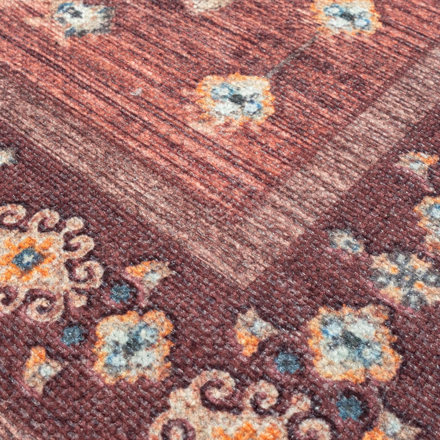 Adiva Rugs Alfombra de área lavable a máquina de 3 x 5 pies con parte trasera antideslizante para sala de estar, dormitorio, baño, cocina, alfombra