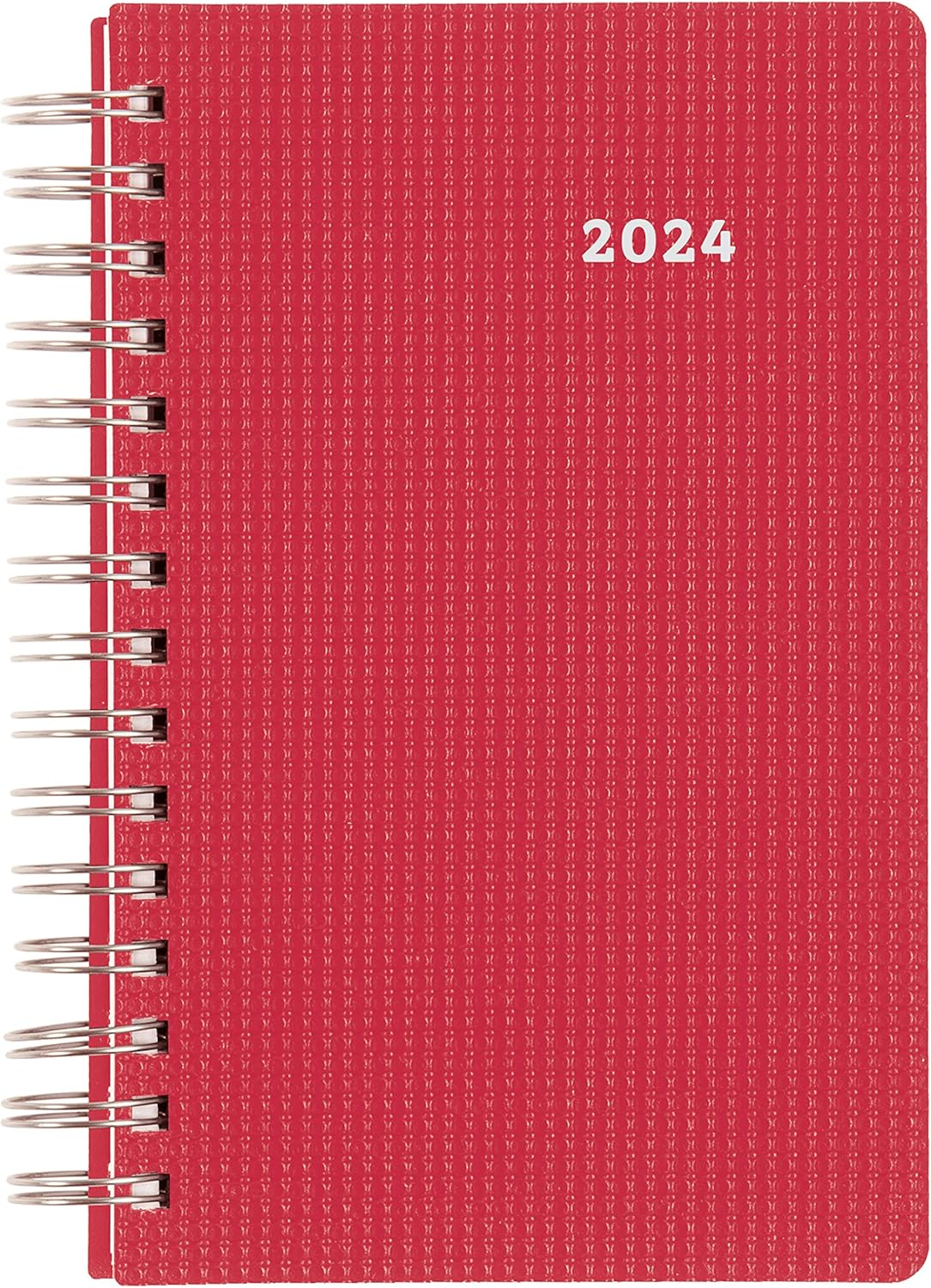 Brownline DuraFlex – Agenda diariamensual 2024, libro de citas, 12 meses, enero a diciembre, encuadernación de doble alambre, 8 x 5 pulgadas,