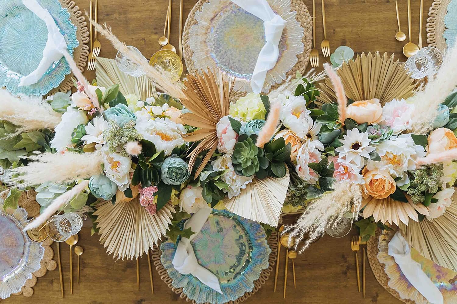 Simply Elegant Placa de carga de vidrio con borde metálico, placa de servicio para fiestas, cenas, bodas, quinceañeras y eventos, 13 pulgadas de