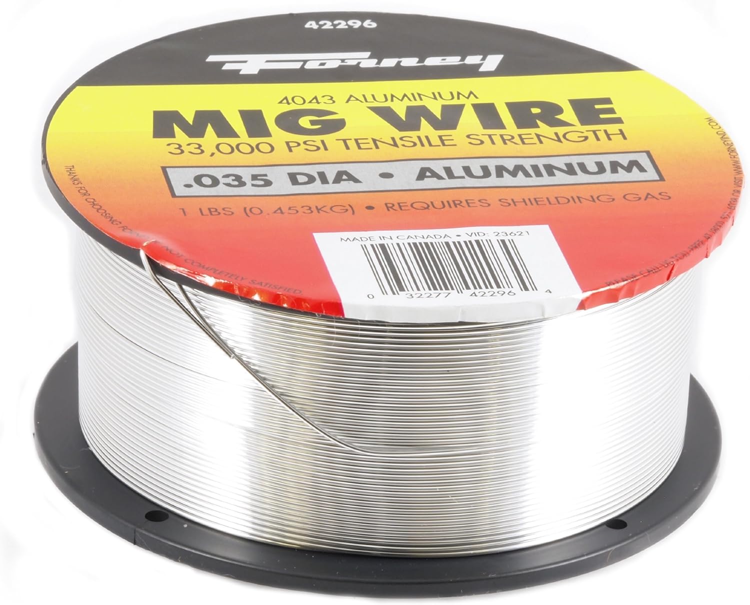 Forney 42296 Mig Alambre, aleación de aluminio ER4043, 035-diámetro, carrete de 1 libra
