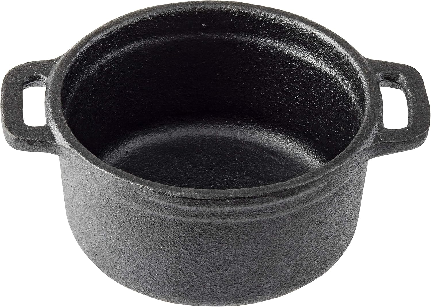 Tablecraft Cocotte de 8 onzas con tapa, hierro fundido y perilla de acero inoxidable