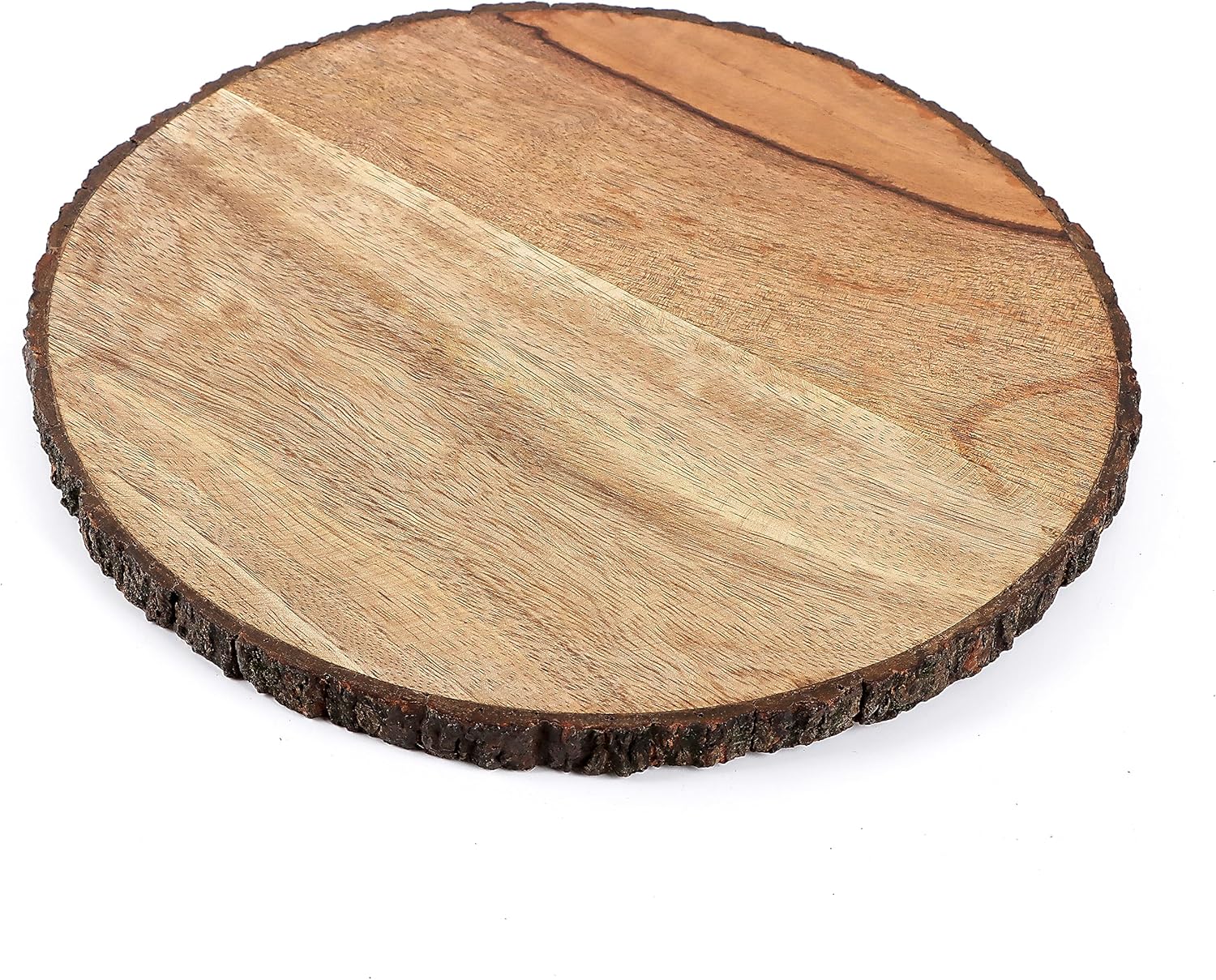 Wood Charger – Platos de 9 pulgadas, platos de aperitivo y platos llanos de corteza de madera, plato de almuerzo, colección de corteza, plato de