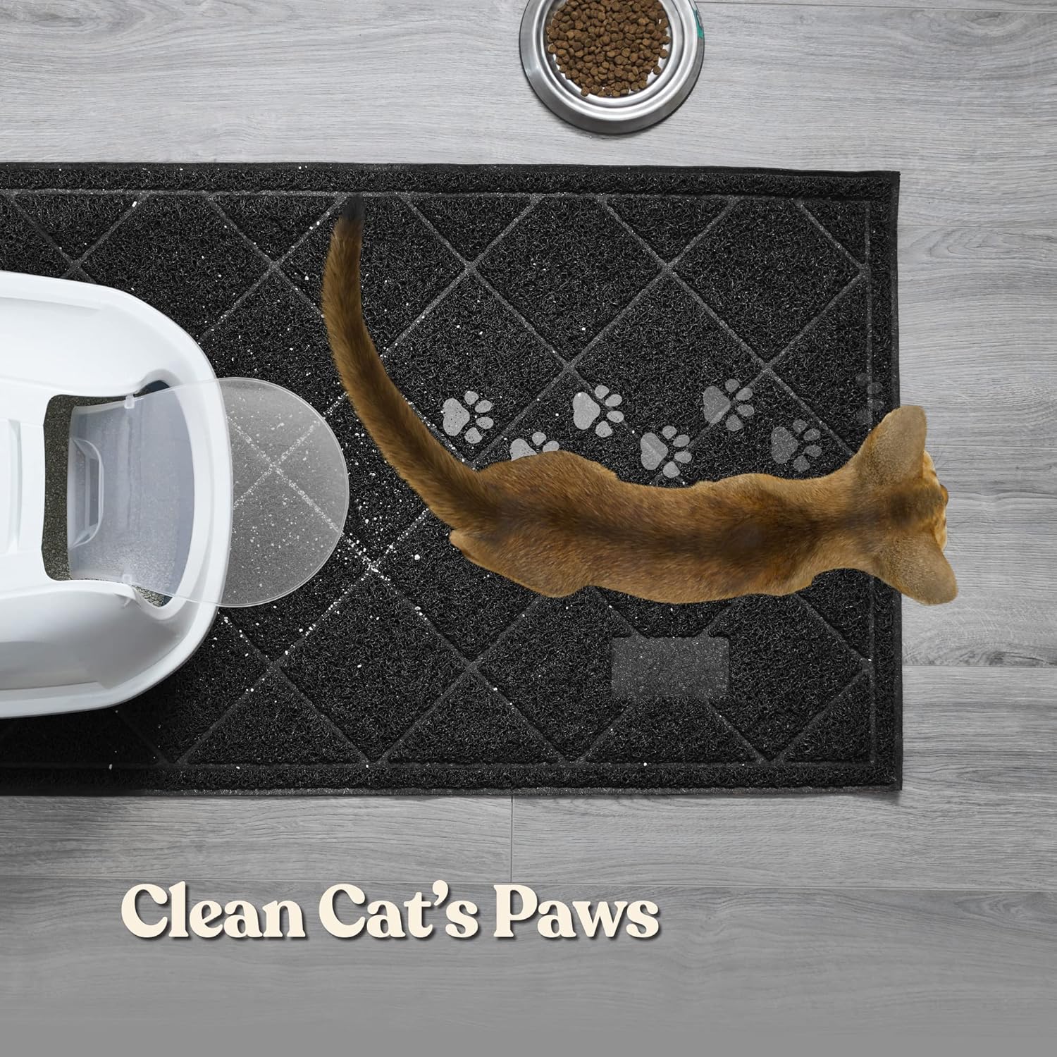 Tapete grueso y duradero para gatos  Tapete moderno para gatos con parte inferior antideslizante que se mantiene en su lugar  Súper suave para patas