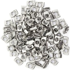 100 piezas de tuercas T de la serie 2020, tuerca M5 T ranura tuerca de fijación de cabeza de martillo para perfil de aluminio 100 piezas de tuercas T de la serie 2020, tuerca M5 T ranura tuerca de fijación de cabeza de martillo para perfil de aluminio