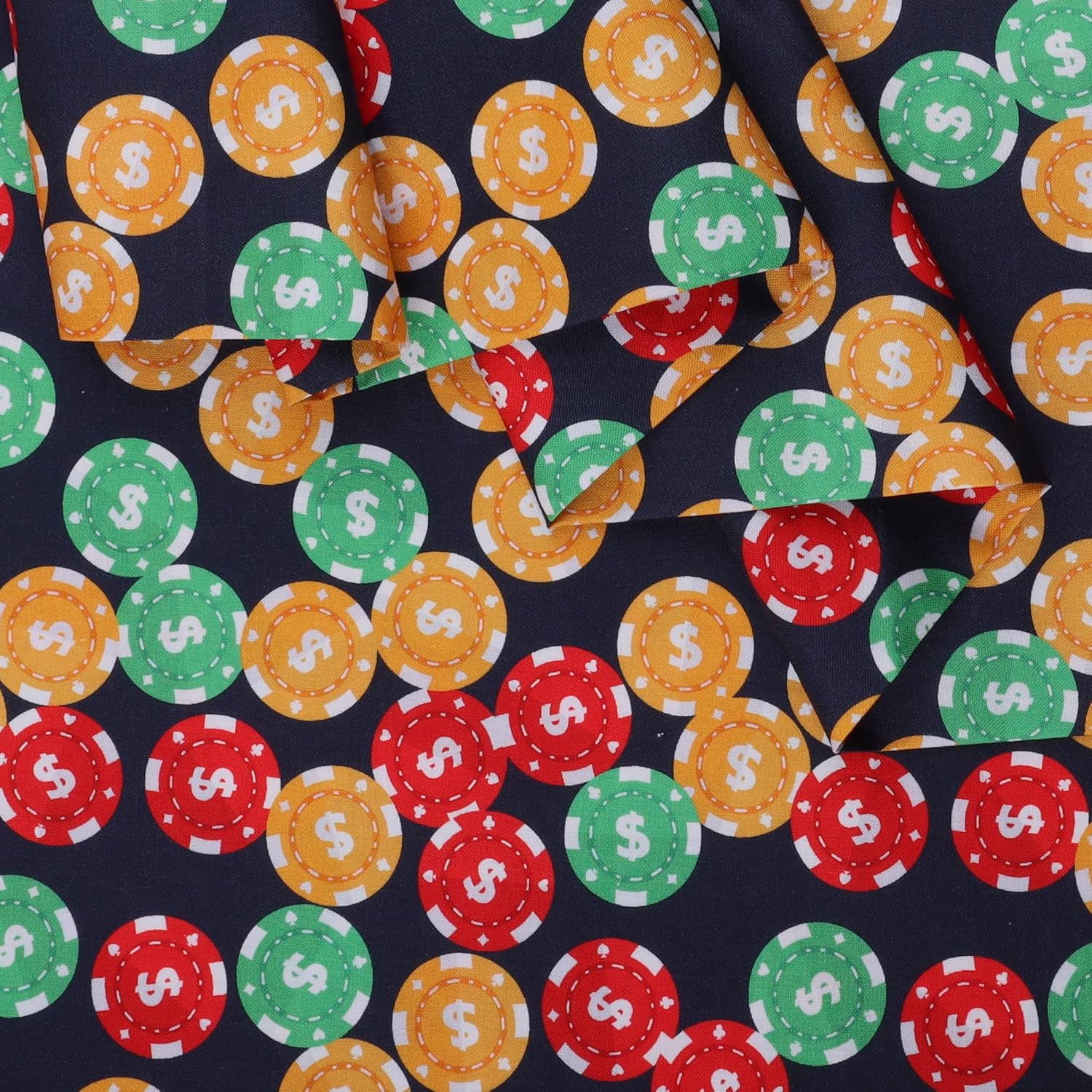 Mook Fabrics Casino de algodón, corte verde por yarda