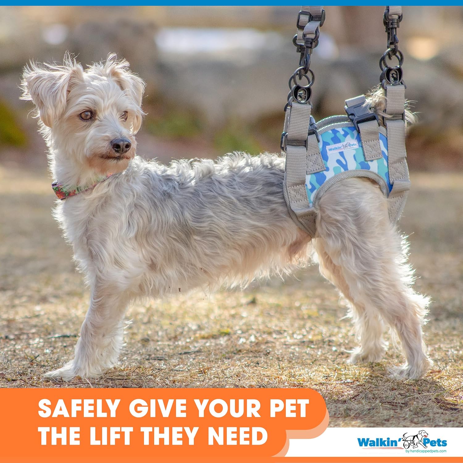 Walkin’ Warrior – Arnés trasero para perro para movilidad, asas ajustables, arnés para perros mayores y mascotas que se recuperan de una cirugía
