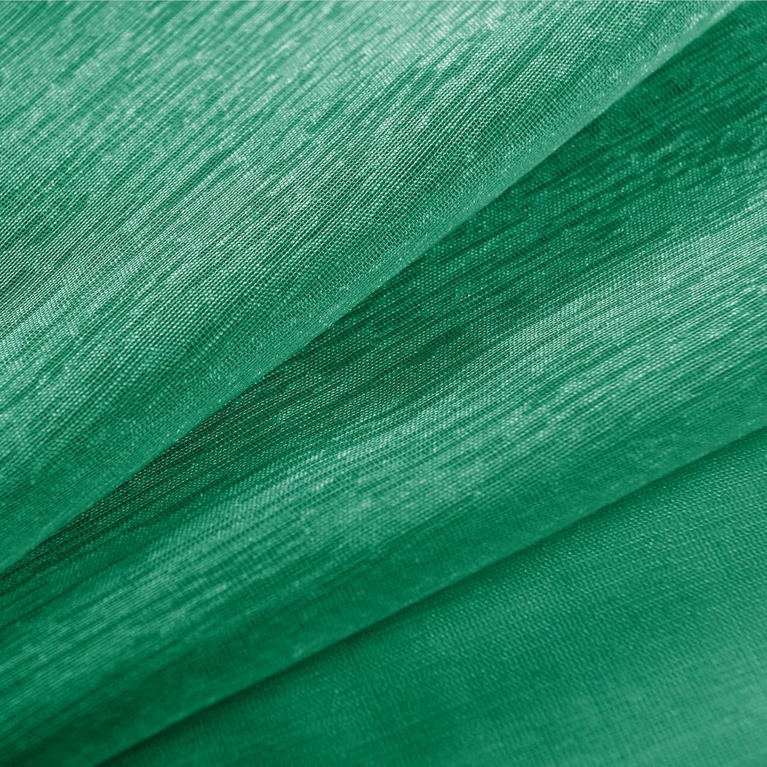 KOUFALL Cortinas traslúcidas verdes de 84 pulgadas de largo para sala de estar, juego de 2 paneles de cortinas de Navidad con ojales para decoración