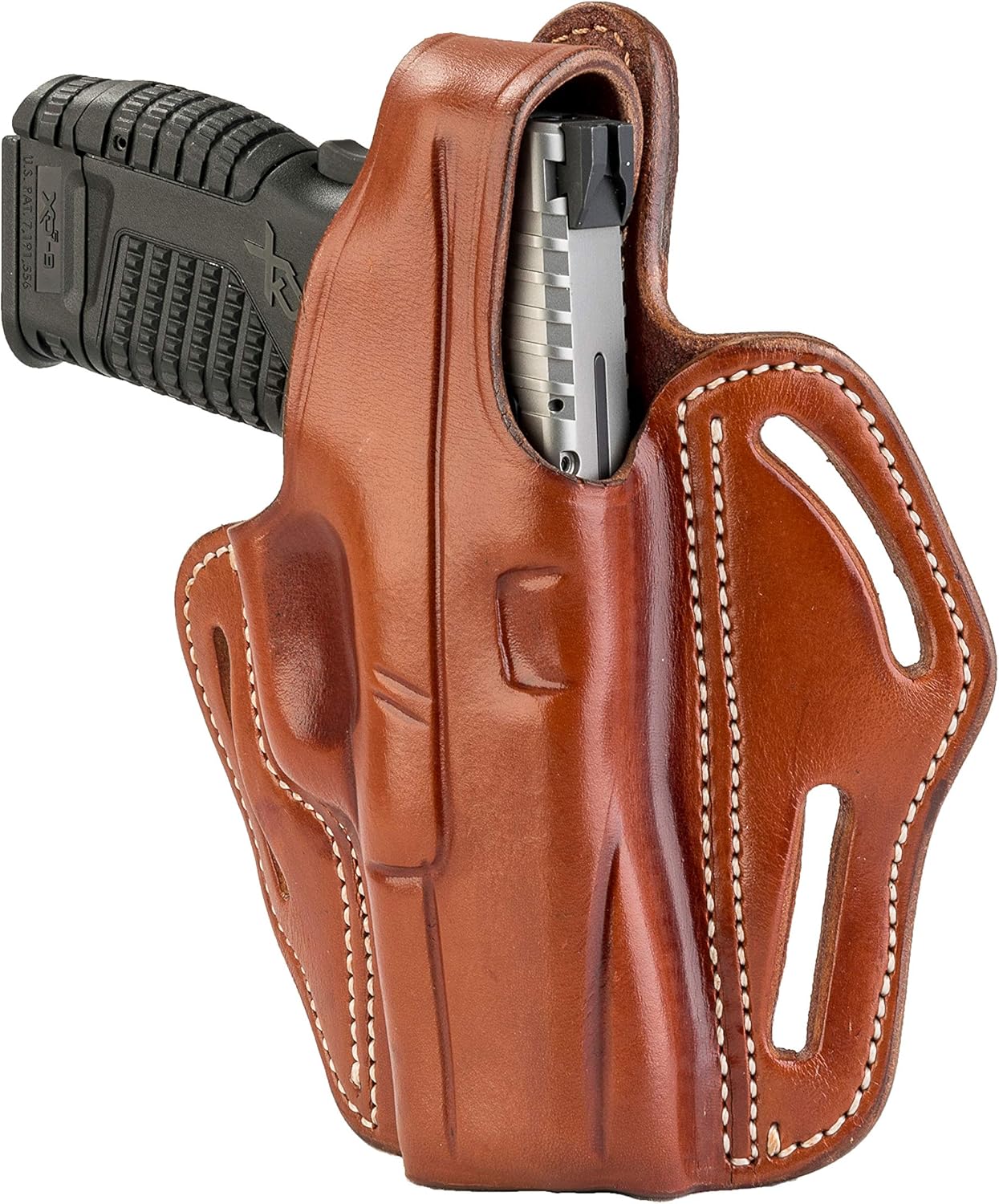 1791 GUNLEATHER XDS – Funda de piel para pistola OWB para diestros, compatible con Glock 17, 19, 22, 23, 32 Sig Sauer P225, P228, P229, SW MP Shield
