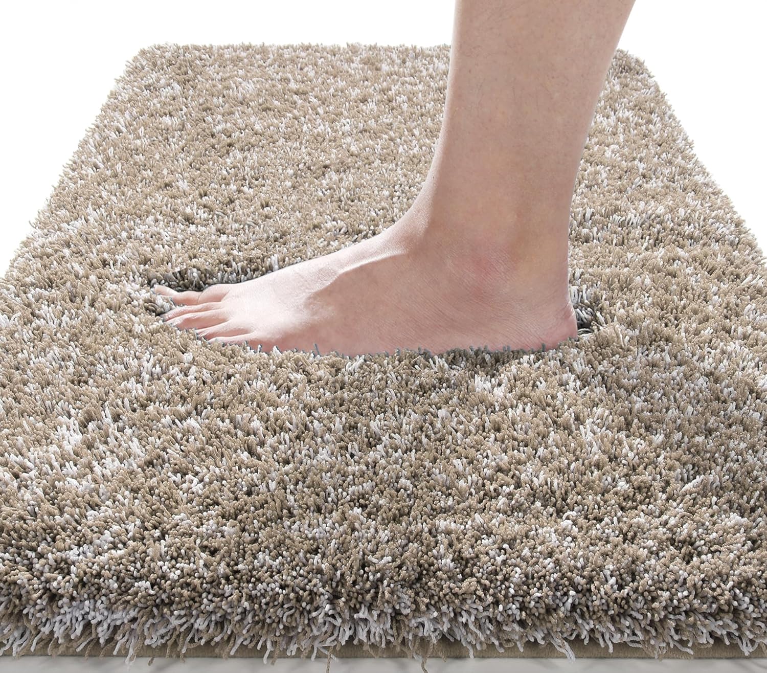 Yimobra Alfombra de baño de peluche, gruesa y suave, súper peluda, cómoda, de rápida absorción de agua, antideslizante, ultra afelpada, lavable a