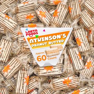 Atkinson’s – Barras de caramelo de mantequilla de maní, envueltas individualmente (bolsa de 1 libra – aproximadamente 60 unidades) Atkinson’s – Barras de caramelo de mantequilla de maní, envueltas individualmente (bolsa de 1 libra – aproximadamente 60 unidades)