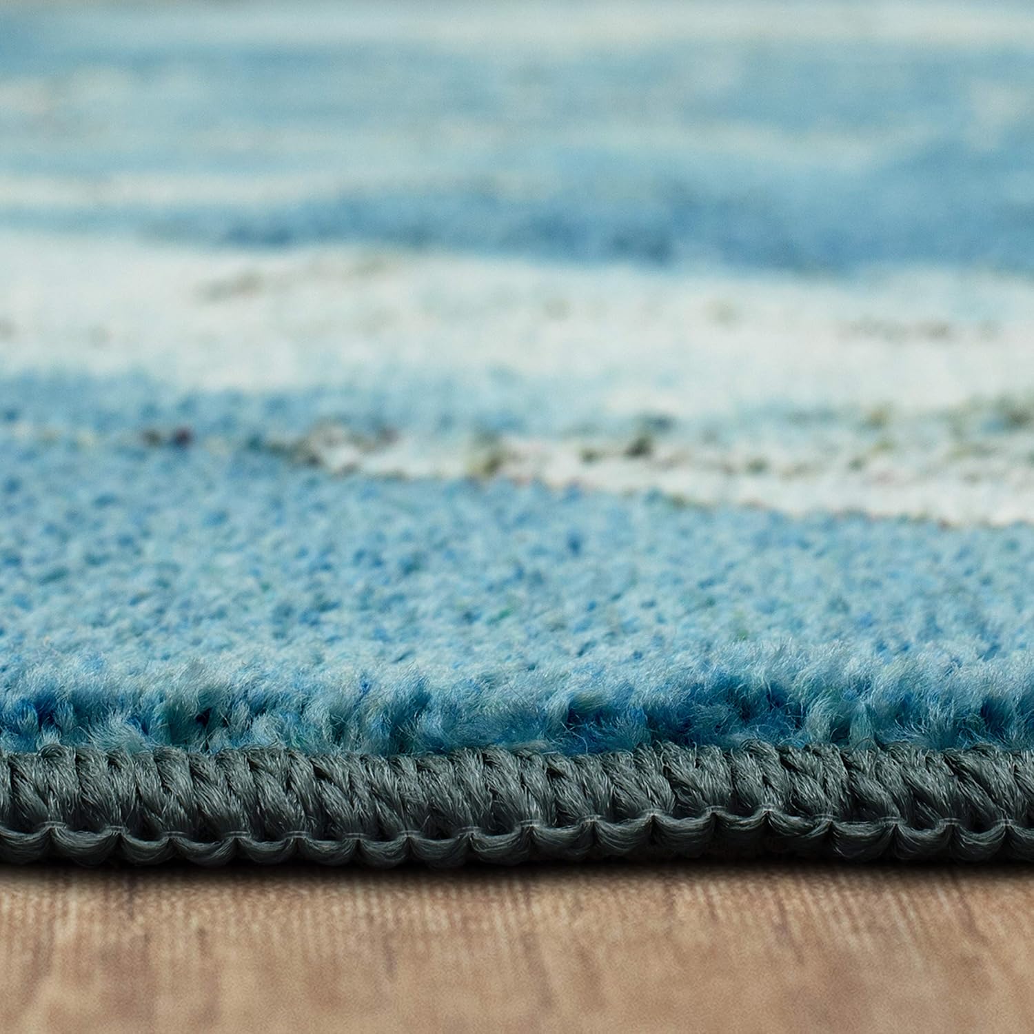 Mohawk Home Coastal Splash Aqua – Alfombra de área, 5 x 8 pies, azul