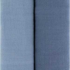Ely’s & Co. Paquete de 2 mantas de muselina de algodón para bebé, 100% muselina de algodón, extra grandes (47 x 47 pulgadas), azul zafiro y azul Ely’s & Co. Paquete de 2 mantas de muselina de algodón para bebé, 100% muselina de algodón, extra grandes (47 x 47 pulgadas), azul zafiro y azul