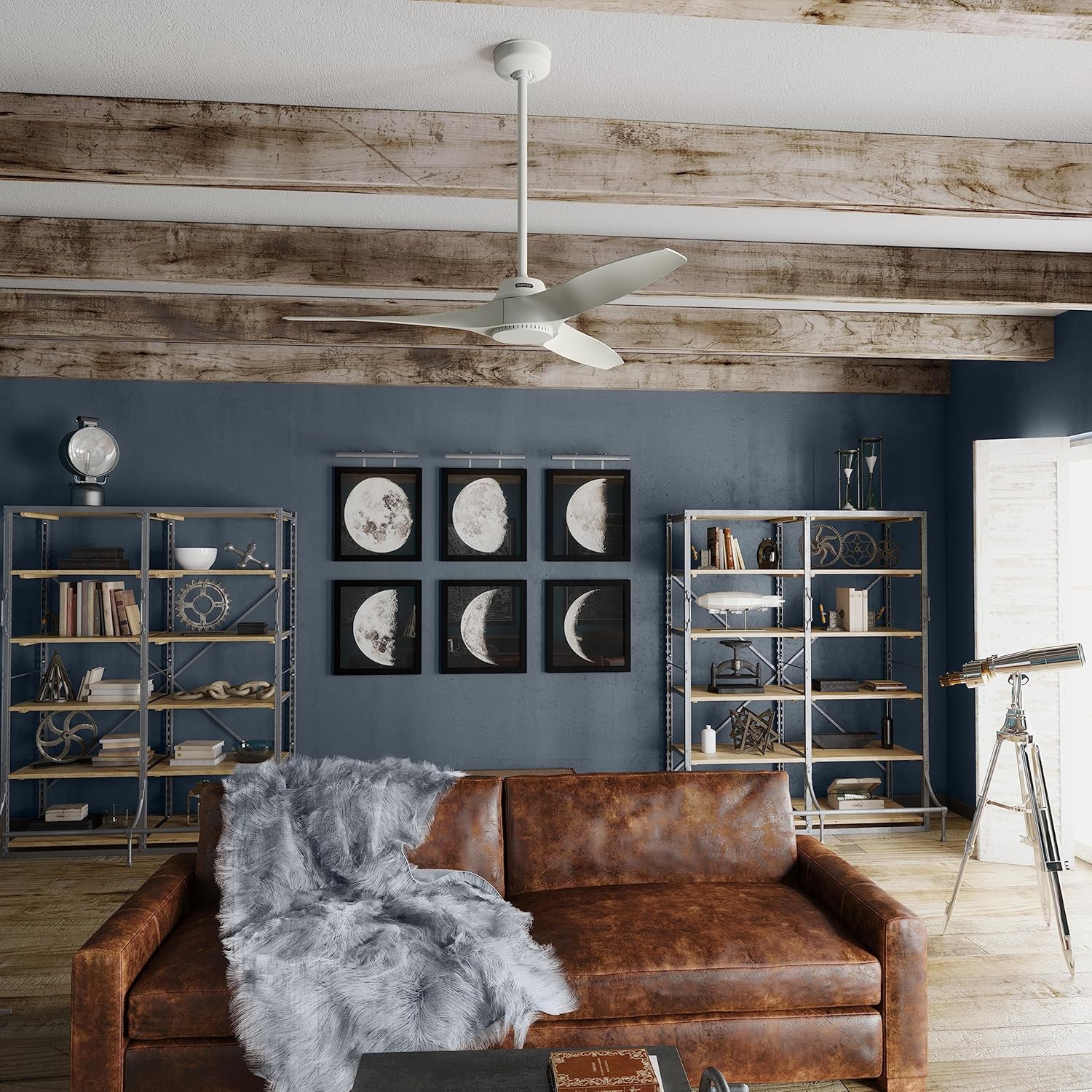 Hunter Fan Company 52617 Mosley Ventilador de techo, 052, blanco fresco
