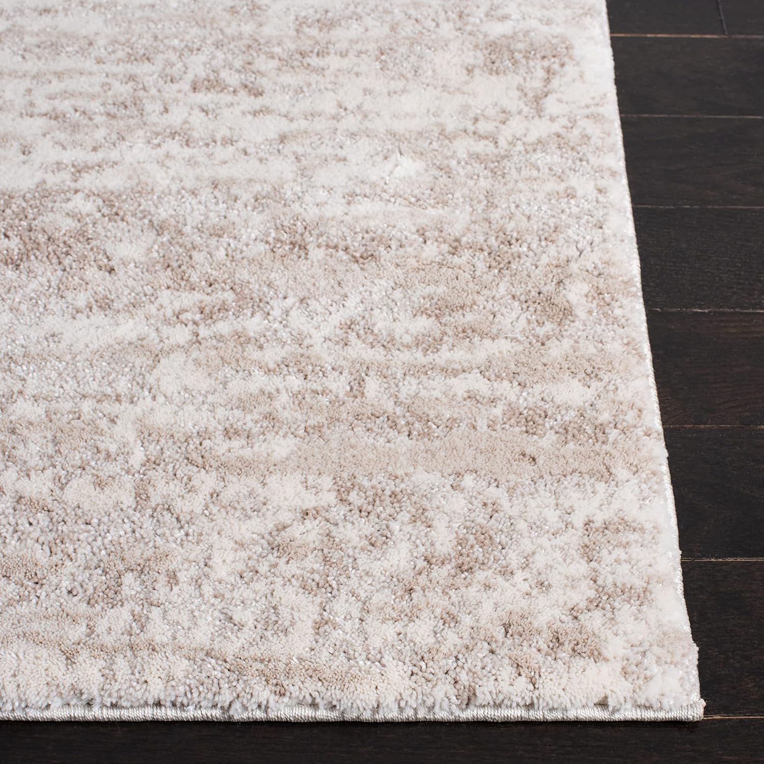 SAFAVIEH Century Collection – Alfombra cuadrada de 4 pies, color marfil y beige, diseño abstracto moderno, no desprende pelusa y de fácil cuidado,