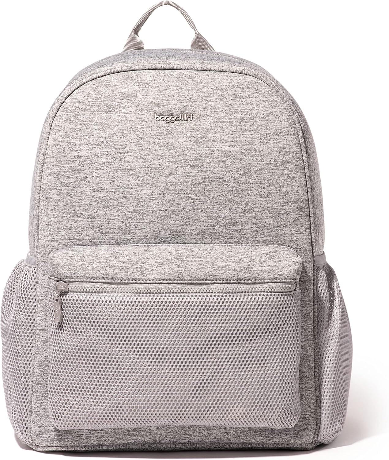 Baggallini Mochila para laptop On The Go para mujer, Neopreno gris jaspeado