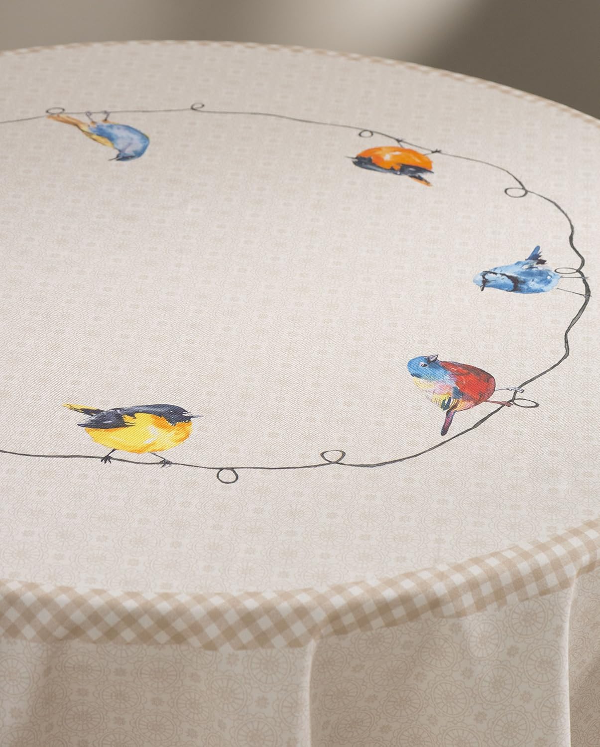 Mantel Maison d’ Hermine Faïence, 100 % de algodón, para cocina, comedor, decoración de mesa, fiestas, bodas, primavera y verano