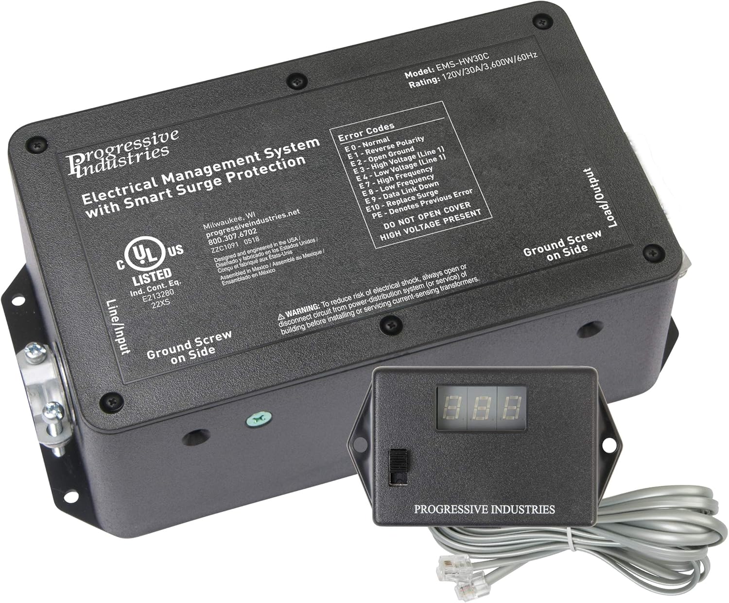 SSP-50X Protector contra sobretensiones RV – Adaptador RV de 50 amperios a 30 amperios – Analizador de circuitos Protector de sobretensiones