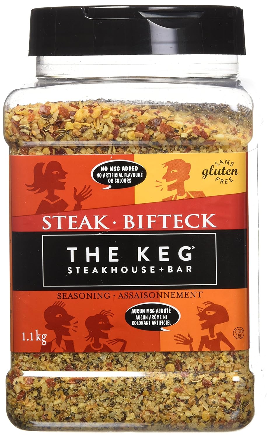 The Keg Steakhouse – Condimento para carne sin gluten, sin MSG añadido, 2.4 lbs  38.8 oz Importado de Canadá