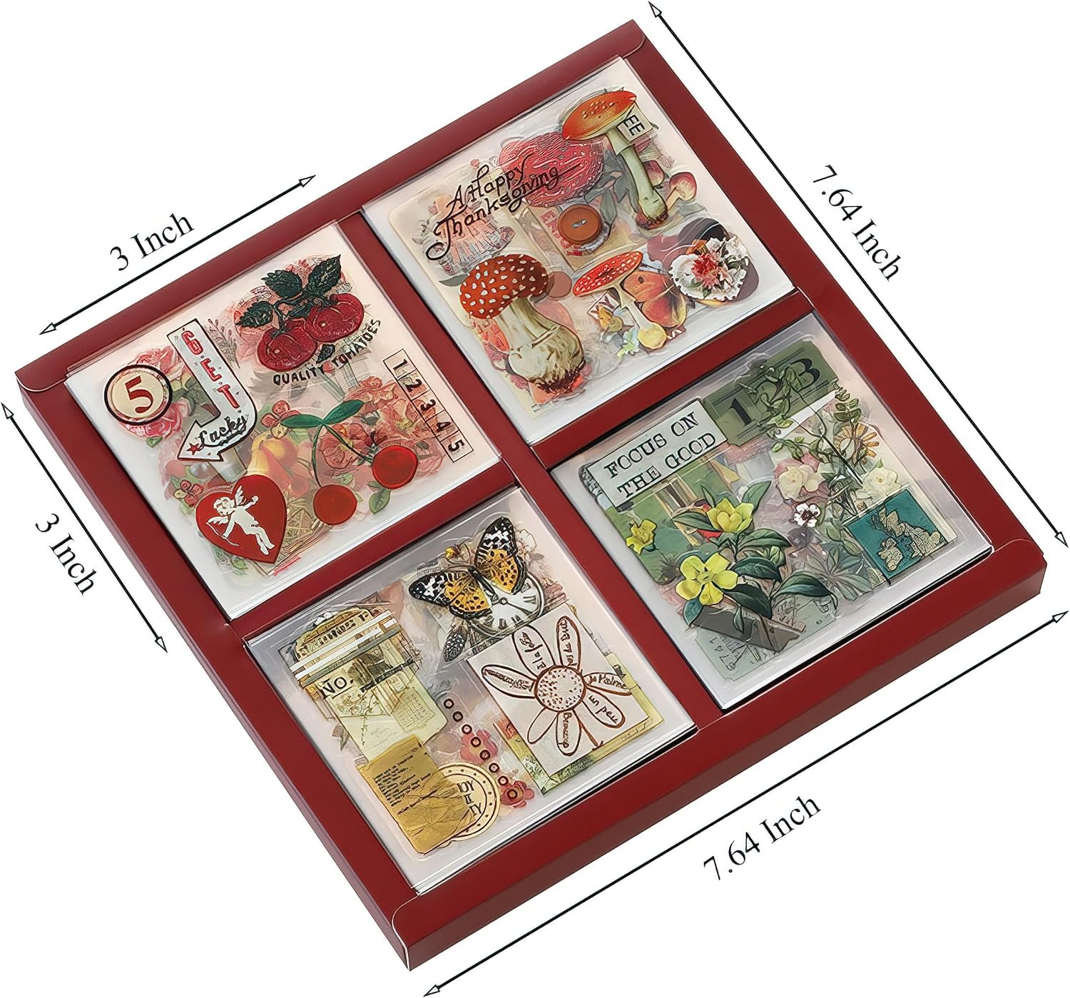 ELEDOO Kit de más de 500 piezas de suministros poéticos para álbumes de recortes, papel decorativo para manualidades con temática de personas y