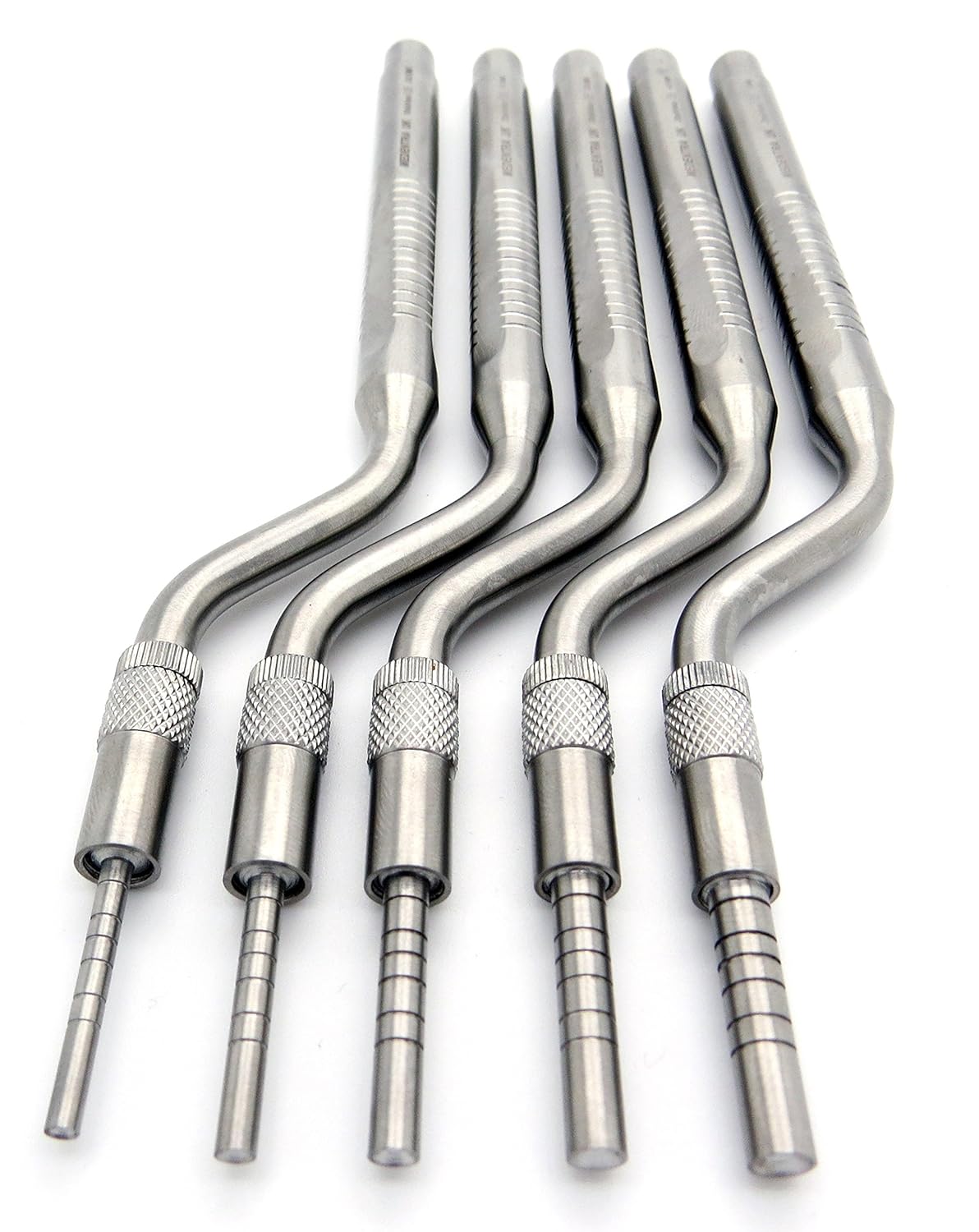10pieza dental osteotomes Straight & Curved Tip Hueso spreading Instrumento Quirúrgico