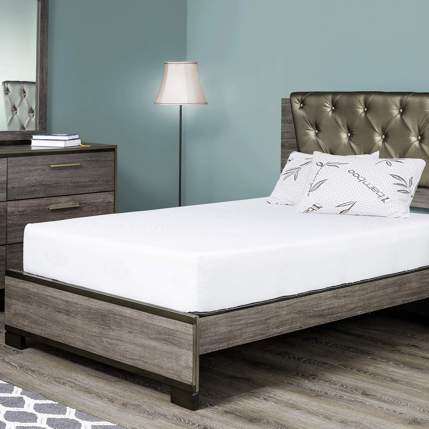 BEST 2 REST Colchón suave de espuma viscoelástica con gel refrigerante – Fabricado en Estados Unidos, Memory Foam, 8 Inch