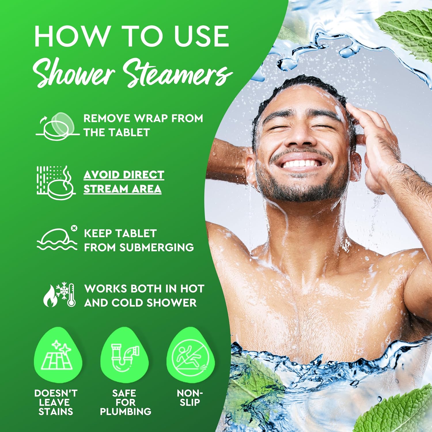 Cleverfy Vaporizadores de ducha para aromaterapia, caja de regalo de 12 bombas de ducha de mentol y eucalipto con aceites esenciales para relajación