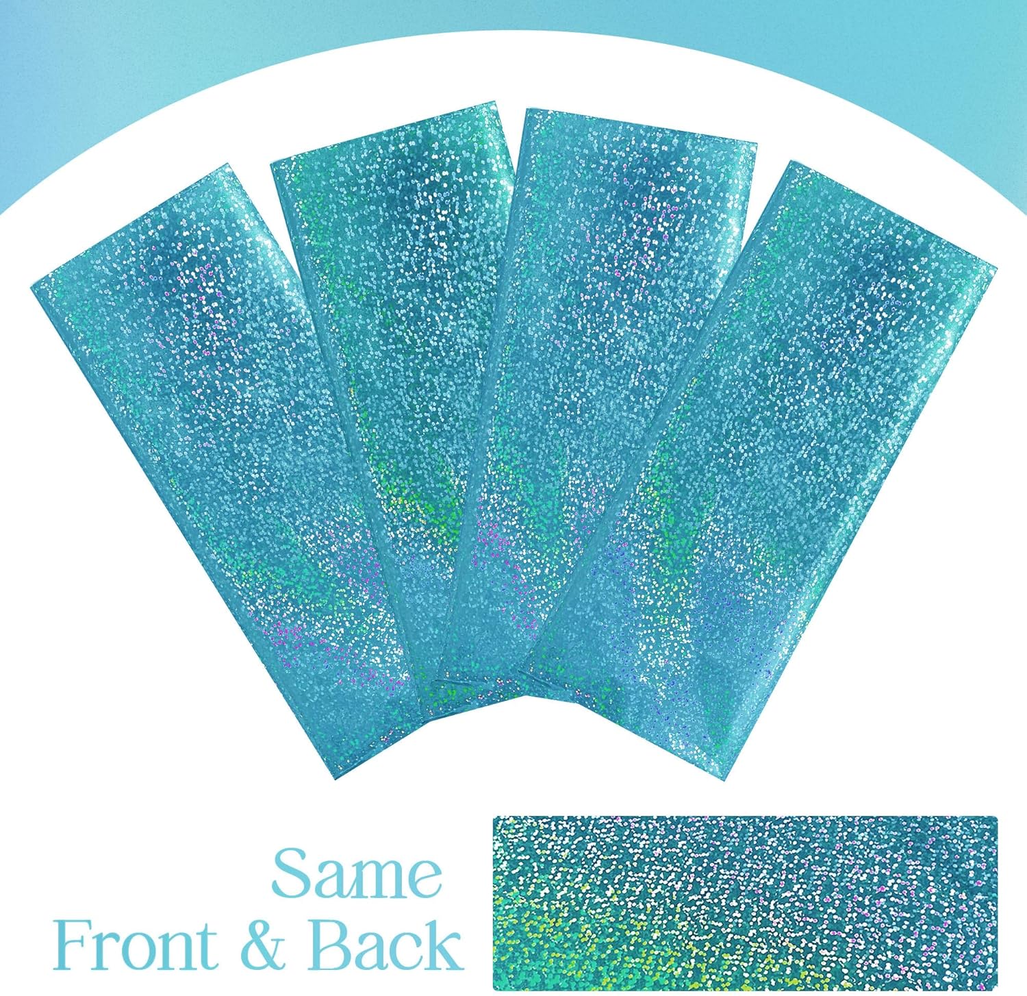 3 manteles láser holográficos azules de 40 x 108 pulgadas, manteles de plástico para fiestas, decoración de fiesta brillante para sirena, invierno,