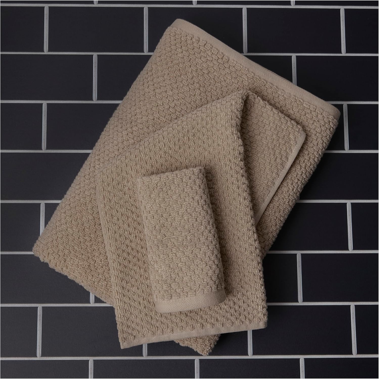 Dwell Studio Wicker Park – Juego de 6 toallas de 100 % algodón ultra suave, 2 toallas de baño, 2 toallas de mano, 2 toallas pequeñas, algodón de