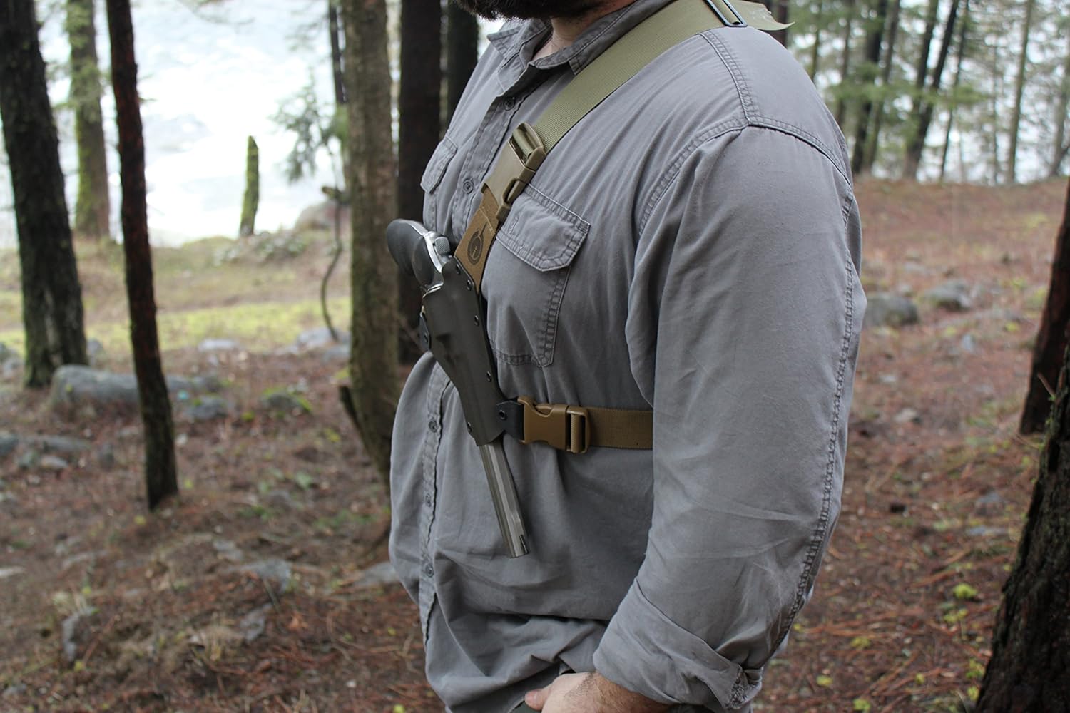 Kenai – Funda de pecho para Glock – MAS GrisCoyote