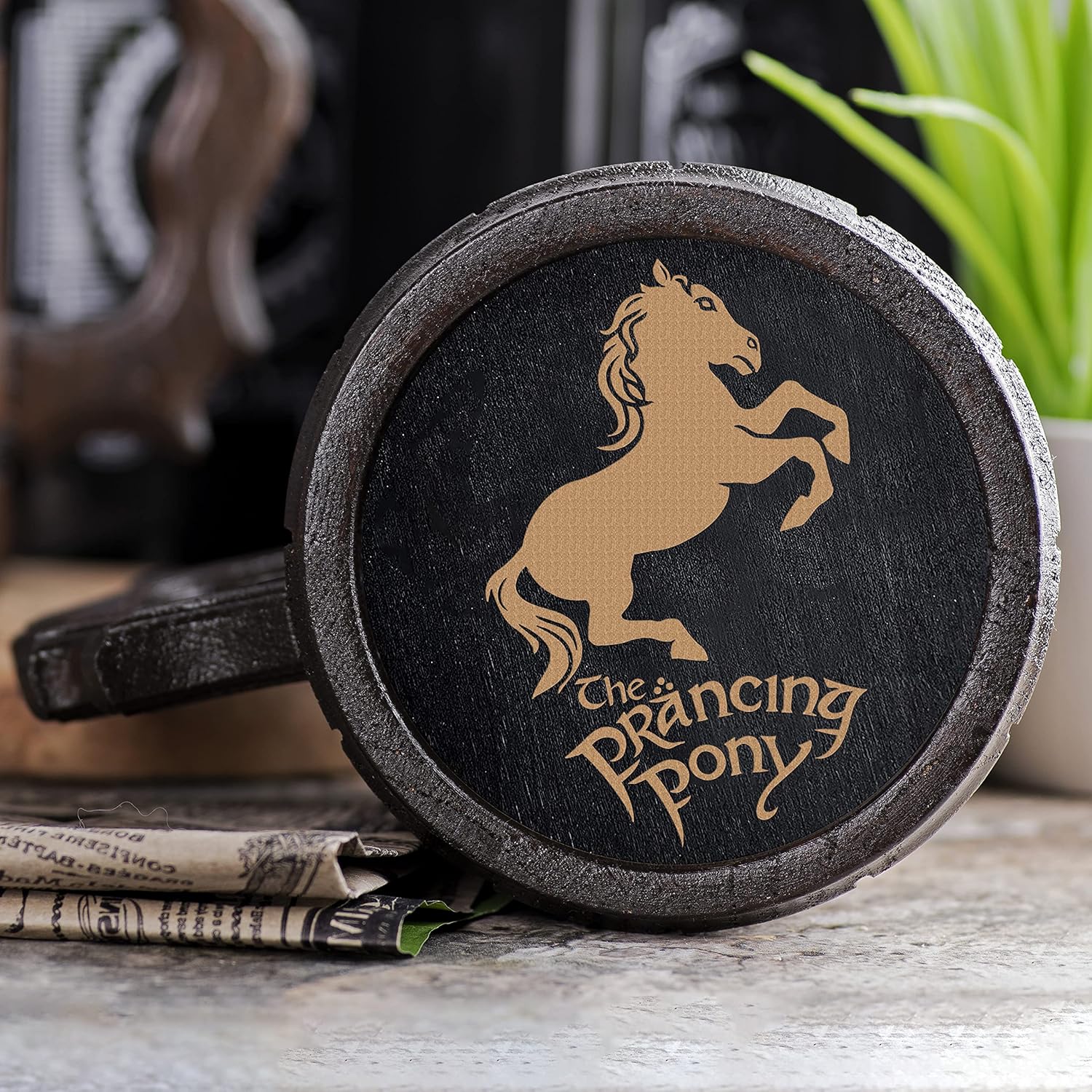 Prancing Pony Mug Lord Rings Wooden Beer Stein. Fathers Day Gifts. Anniversary Gift for Husband. Birthday Gifts For Him. Wooden Beer Mug Beer