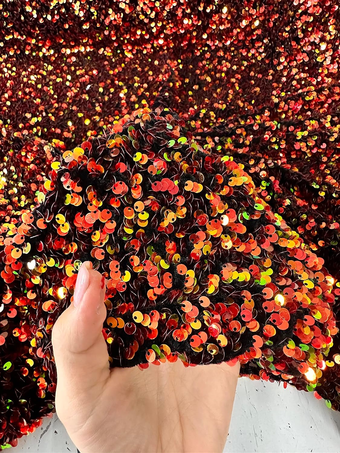 Tela de terciopelo de lentejuelas iridiscentes, tela suave y elástica con lentejuelas brillantes, perfecta para costura, disfraces, tapicería y