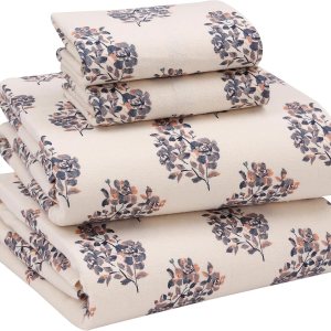 RUVANTI Juego de sábanas de franela tamaño King, 100% algodón cepillado, bolsillos profundos de 16 pulgadas (se adapta a hasta 18 pulgadas), RUVANTI Juego de sábanas de franela tamaño King, 100% algodón cepillado, bolsillos profundos de 16 pulgadas (se adapta a hasta 18 pulgadas),