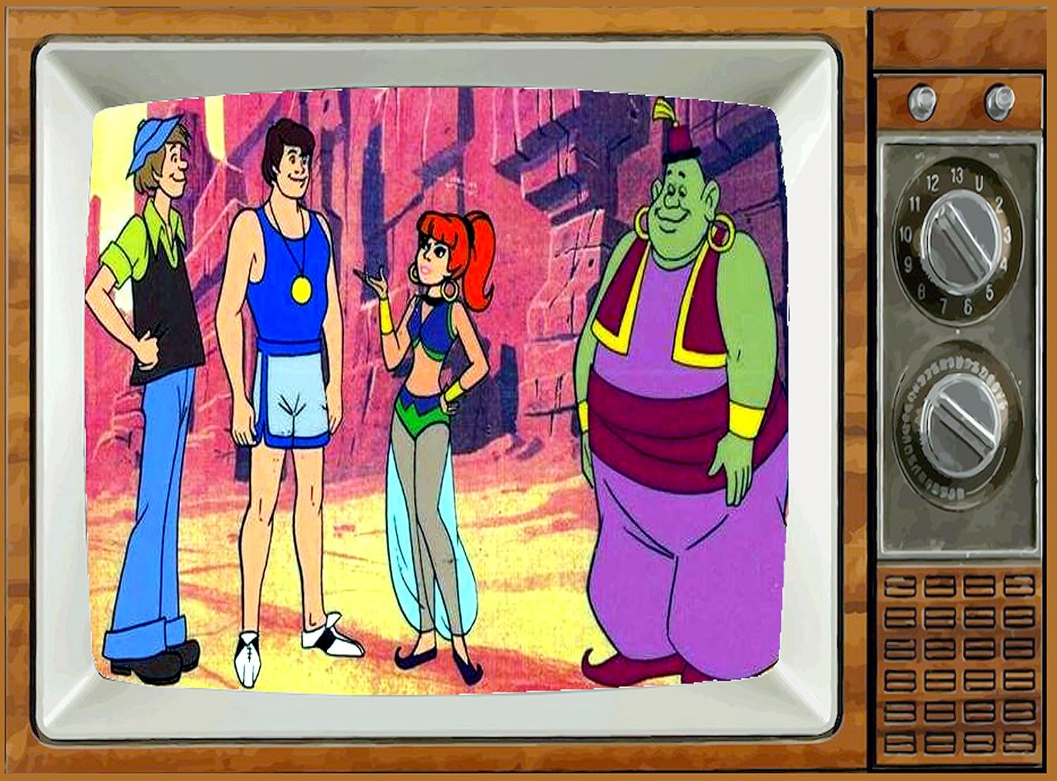 Jeannie TV – Imán para nevera, 2 x 3 pulgadas, diseño de dibujos animados para el refrigerador nostálgico retro