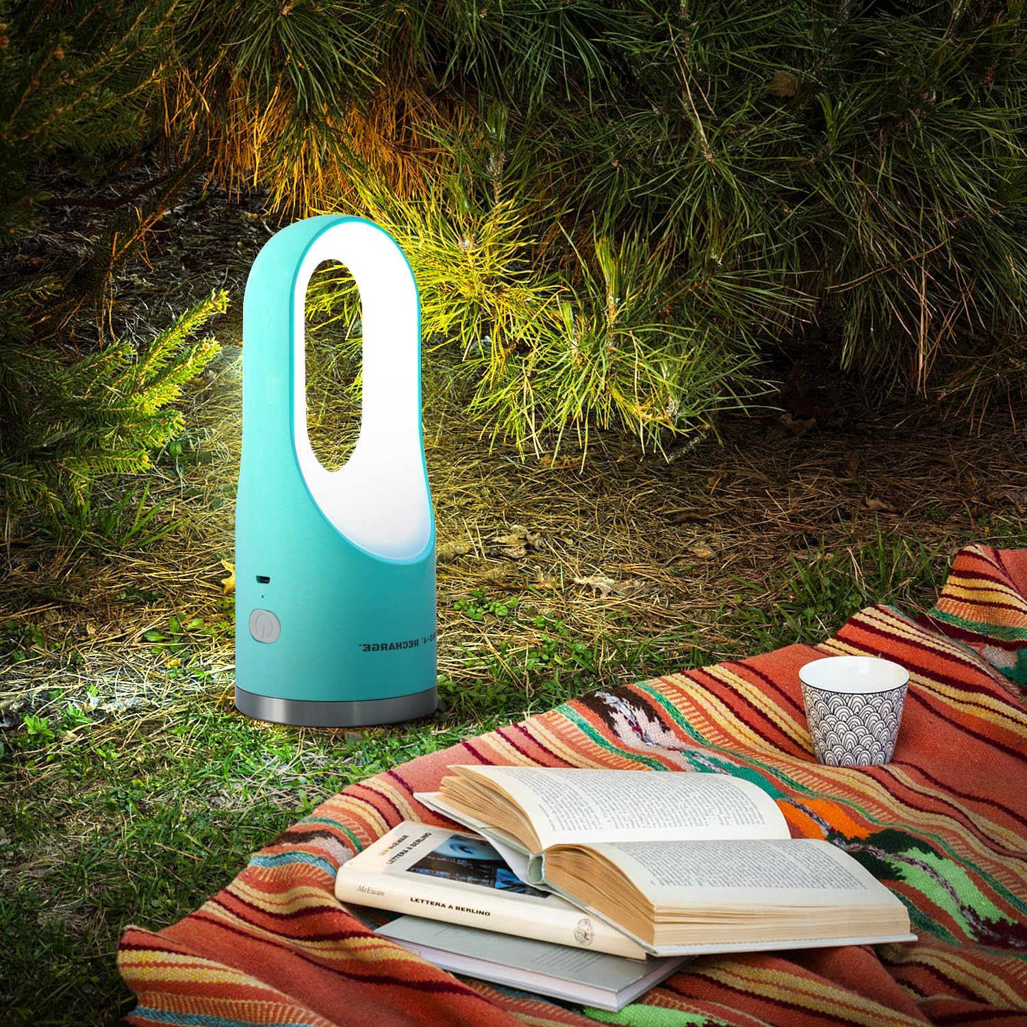 Linterna recargable para exteriores, portátil, en forma de U, para supervivencia, cortes de energía, 1800 mAh, luces ligeras de mano, 4 modos para
