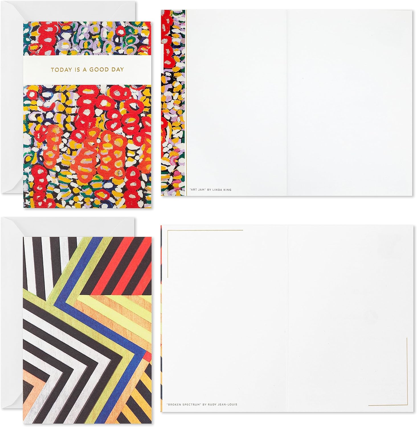 Hallmark Paquete de 4 tarjetas en blanco, tarjetas para todas las ocasiones (buen día)